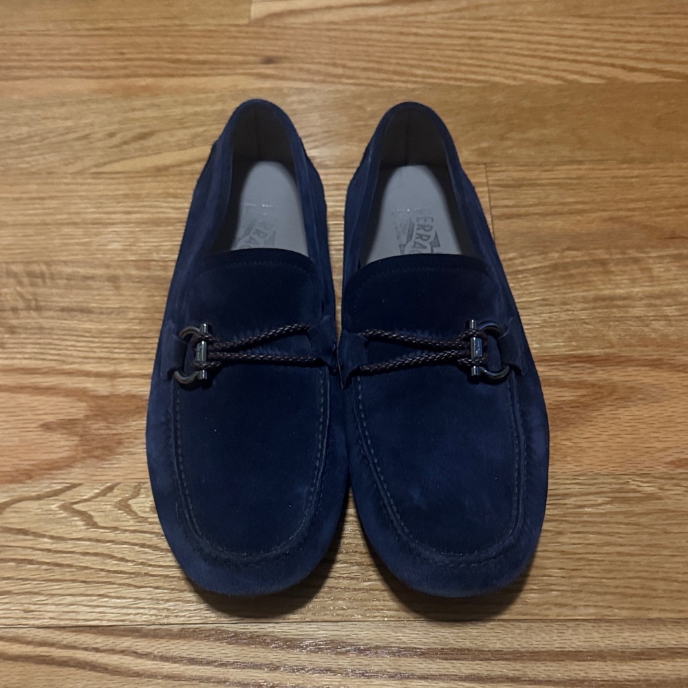 Salvatore Ferragamo Dark Blue Loafers